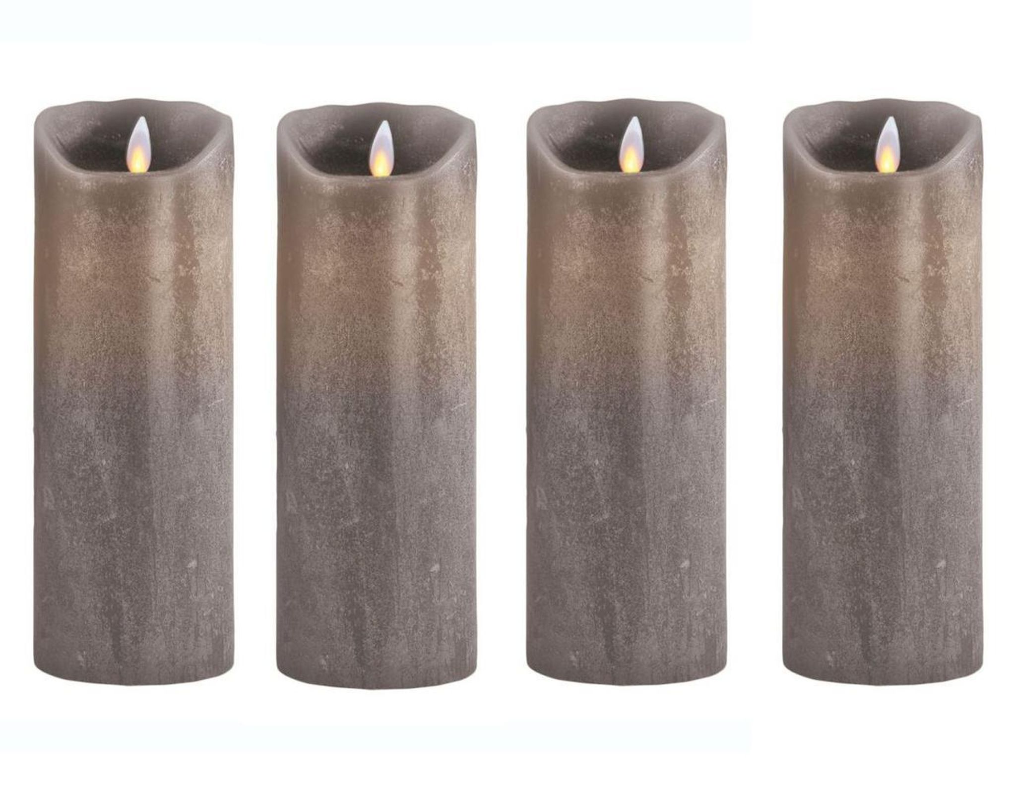 Sompex Flame LED Echtwachskerzen 4er Set rot oder taube 23cm