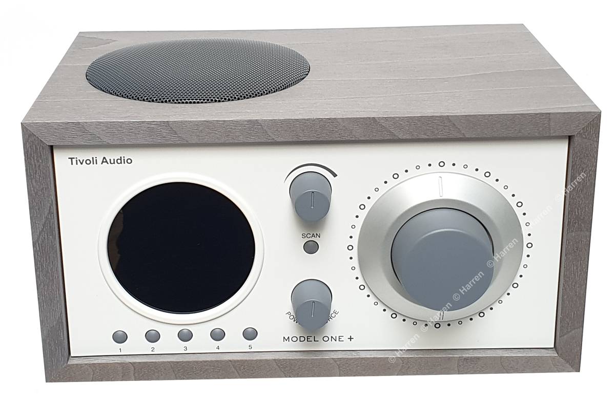 Tivoli Audio Model ONE+ FM/DAB+ Radio mit Bluetooth grau/weiß mit Fernbedienung