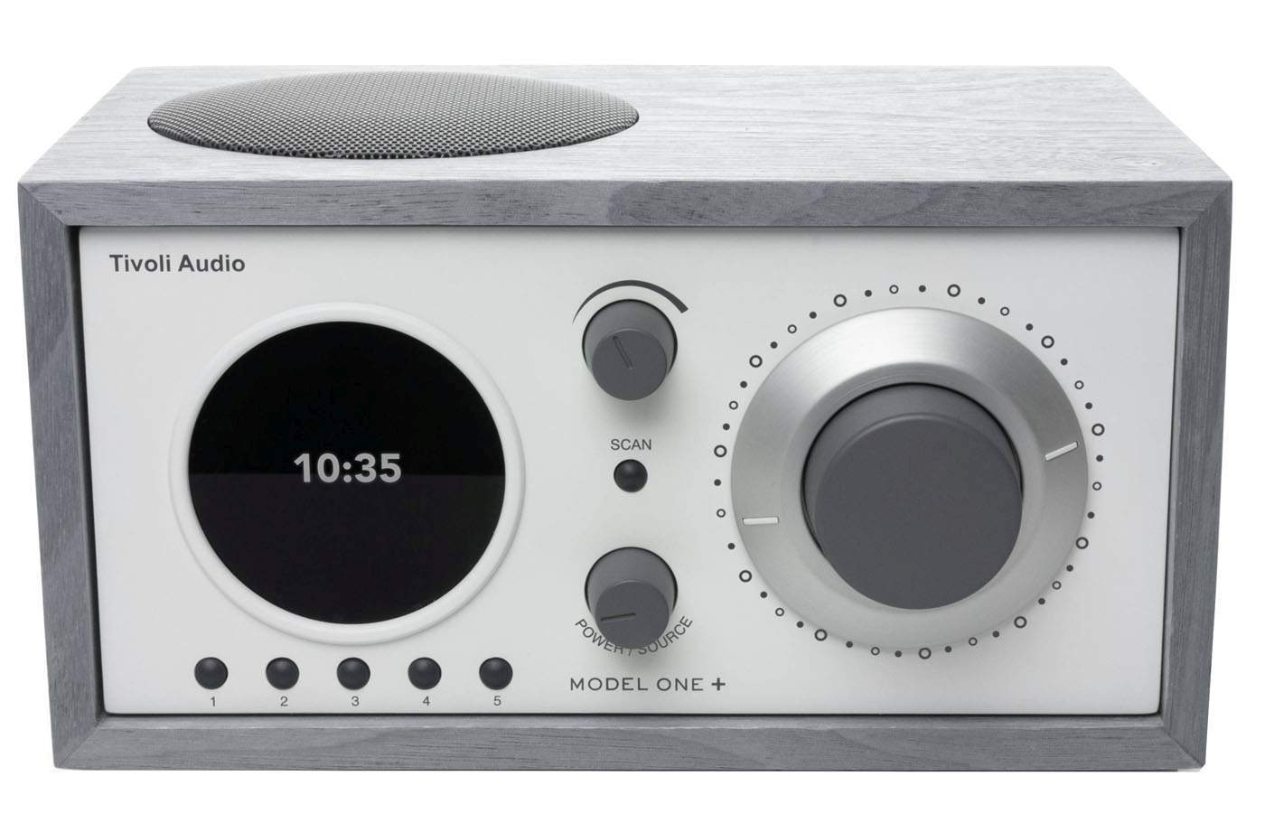 Tivoli Audio Model ONE+ FM/DAB+ Radio mit Bluetooth grau/weiß mit