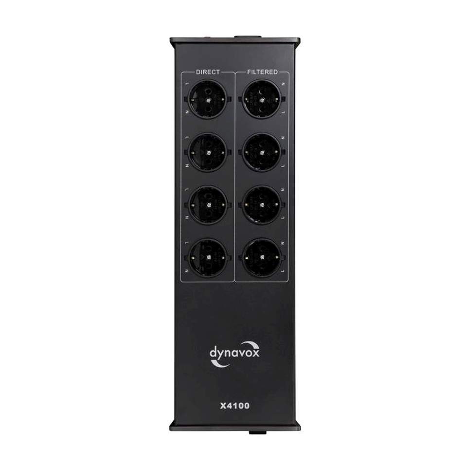 Aufpackartikel - Dynavox HiFi-Steckdosenleiste X4100-B schwarz 8-fach 230V 2300W 10A 