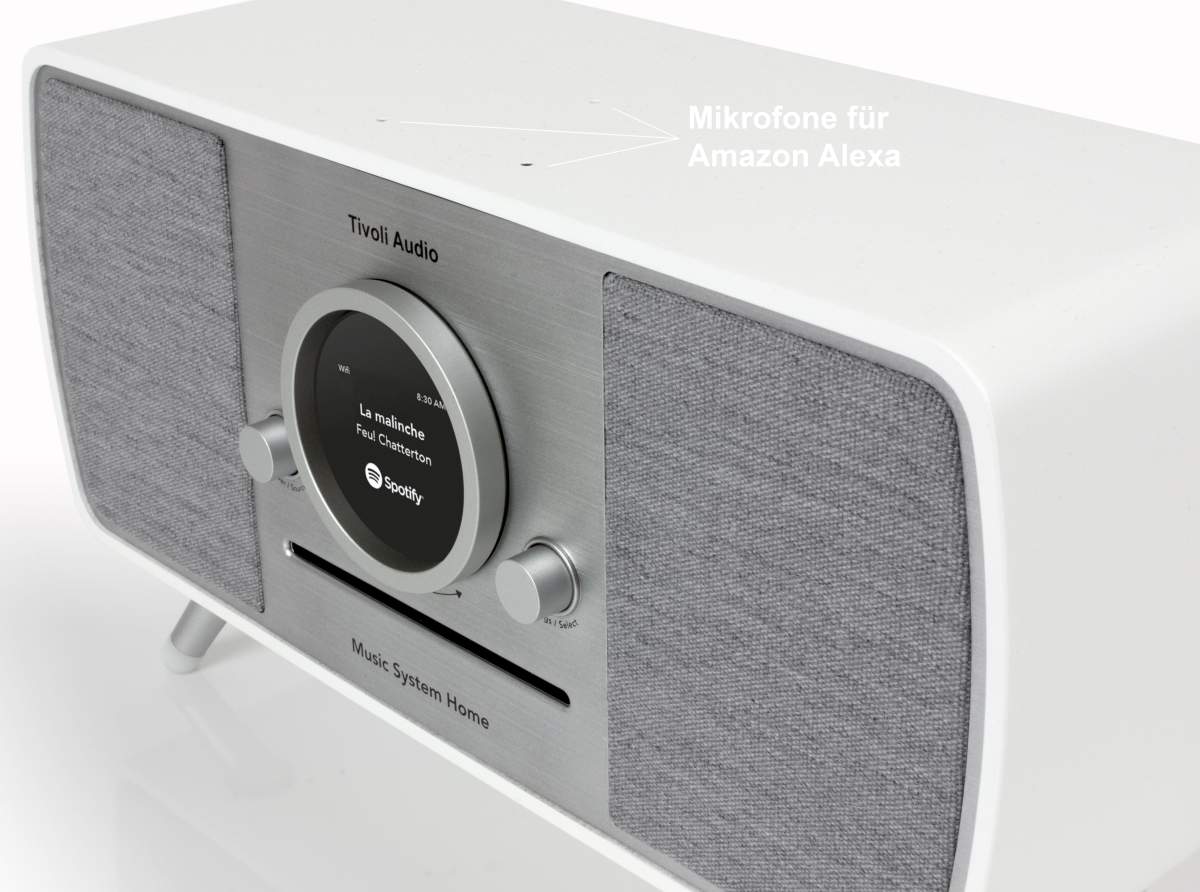 Auspackartikel - Tivoli Audio Music System Home All-in-one FM/DAB+/WiFi/CD/LAN Weiß/grau
