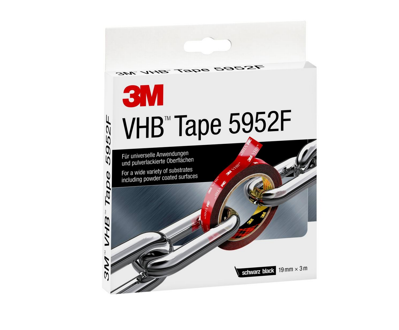 3M-5952F-19 Klebeband VHB TAPE doppelseitig STARK schwarz B-Ware 3M-5952F-19 Klebeband VHB TAPE doppelseitig STARK schwarz