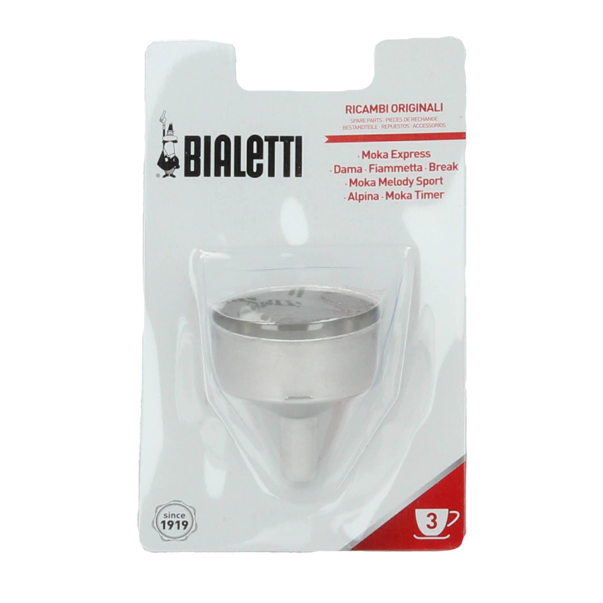 Bialetti Ersatzteil Trichter Aluminium für Espressokocher Moka Express 3 Tassen