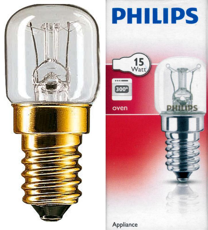 Philips Backofenlampe T22 / T25 E14 300°C 230V Oven Lamp 90 - 165lm / 15W - 25W