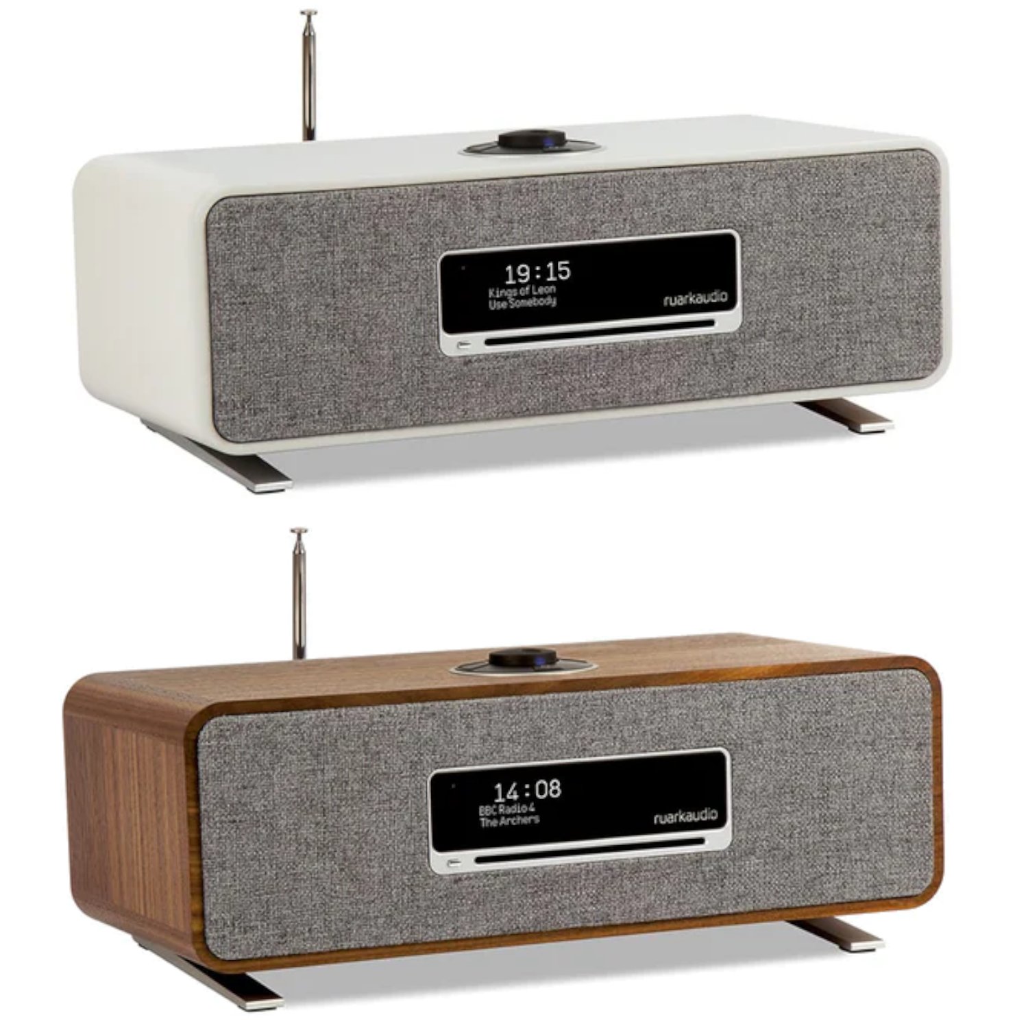 ruarkaudio R3S Musik-System CD/UKW/DAB+/Internet/Bluetooth/USB, Walnuss / Grau