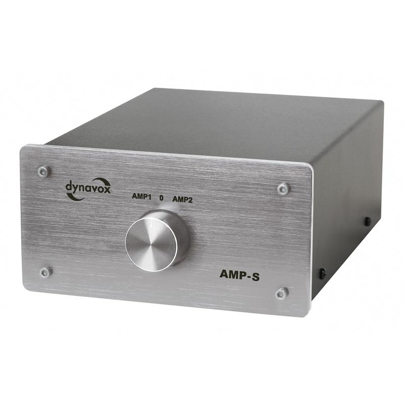 Dynavox AMP-S Verstärker/Lautsprecher-Boxen-Umschalter silber Metallgehäuse