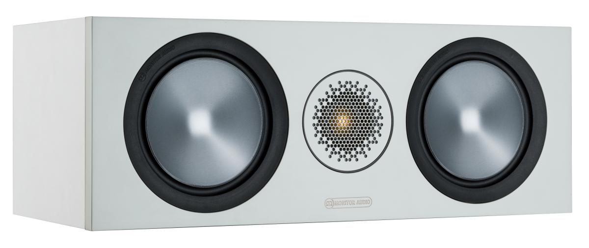 Auspackartikel - Monitor Audio Bronze C150 (6G) Center-Lautsprecher weiß (Frontseite grau), 1 Stück
