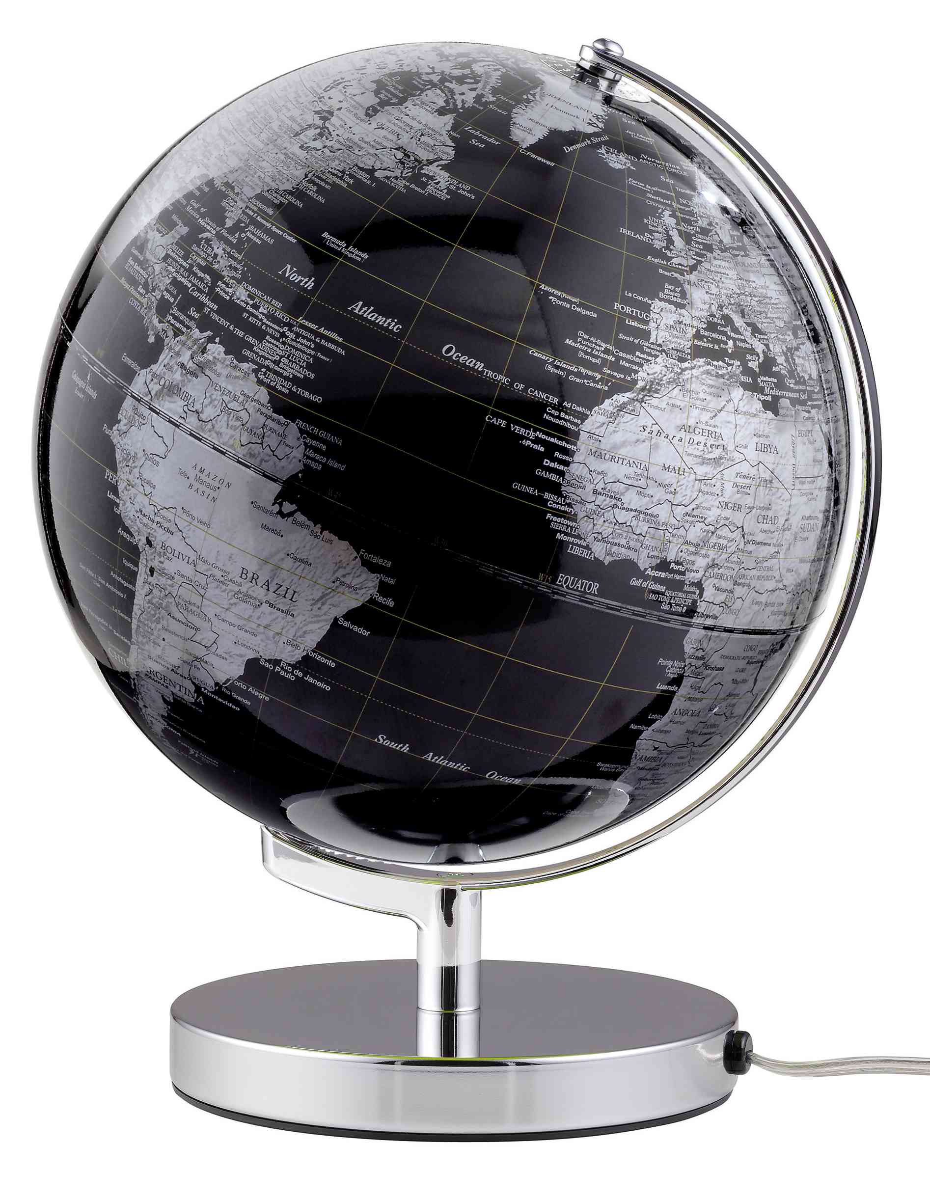 Bastler - emform Globus 24cm beleuchtet Terra Black Light, schwarz, politisch - Defekt