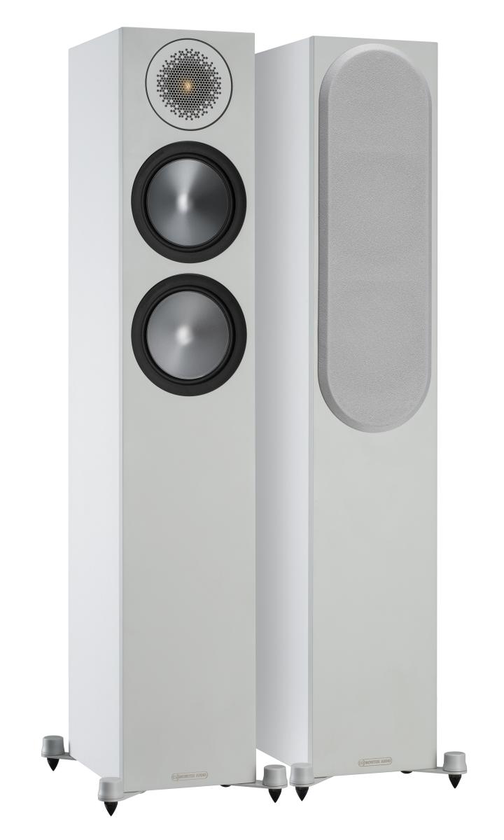 B-Ware - Monitor Audio Bronze 200 (6G) Standlautsprecher weiß  (Frontseite grau) [Paar]