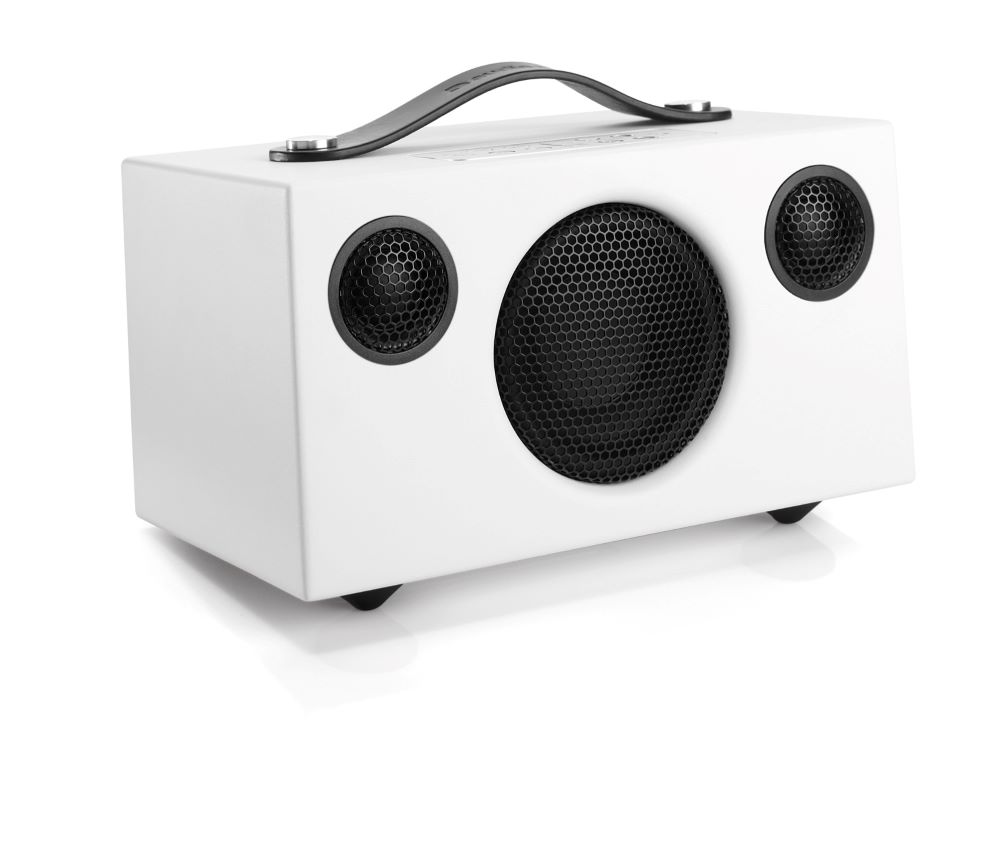C3 Portabler Multiroom Lautsprecher mit Stationstasten und Akku - arctic white
