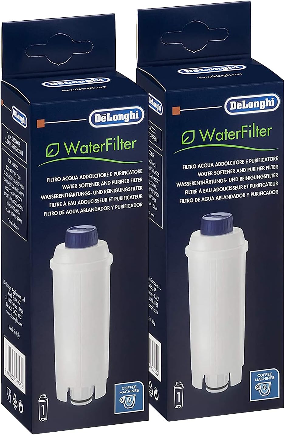 2x De'Longhi Original Ersatz Wasserfilter DLSC002 Filterkartuschen ESAM ECAM BCO 3x De'Longhi Original Ersatz Wasserfilter DLSC002 Filterkartuschen ESAM ECAM BCO