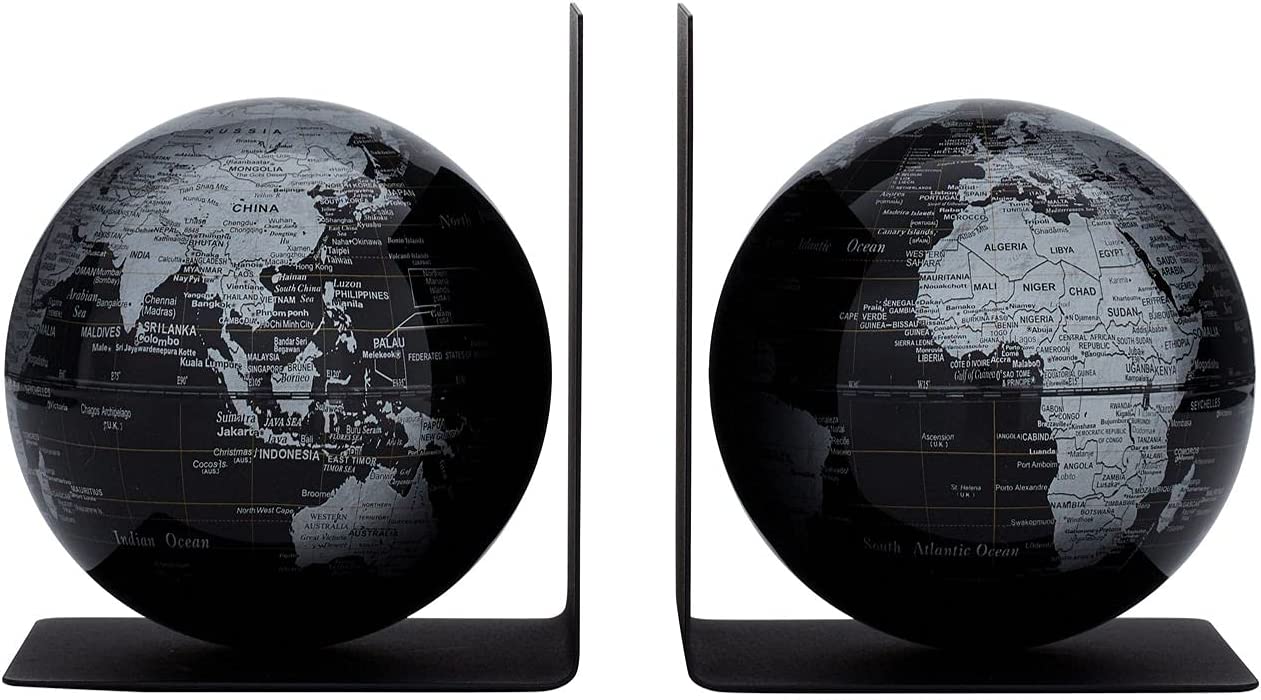 Buchstützen-Set BOOKGLOBE BLACK