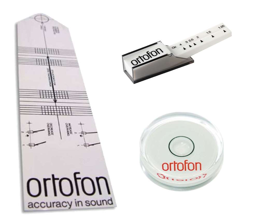 Ortofon Justier-Set Tonarmwaage SME-Schablone Libelle