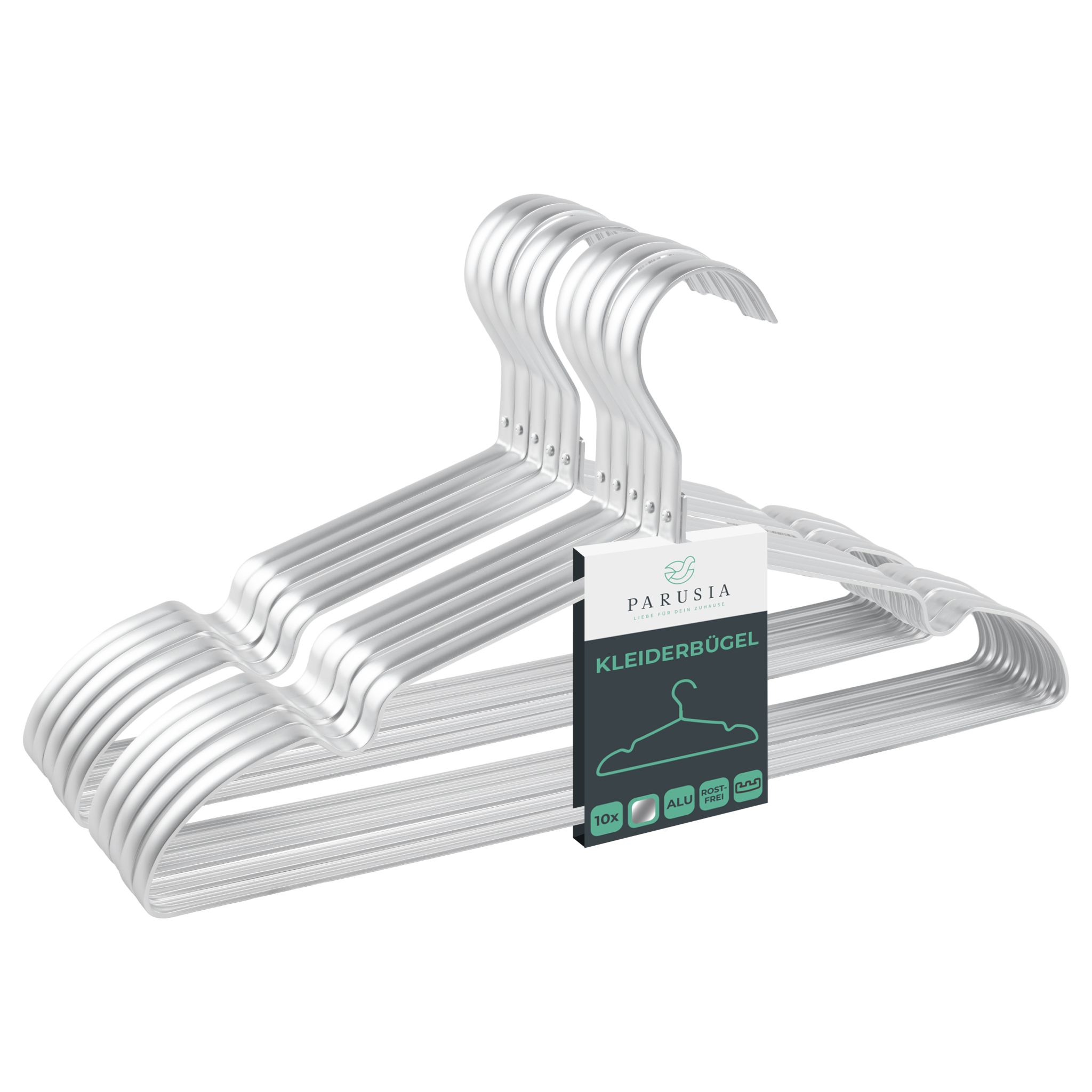 Parusia Kleiderbügel STELO silberfarben, rutschfest & formstabil