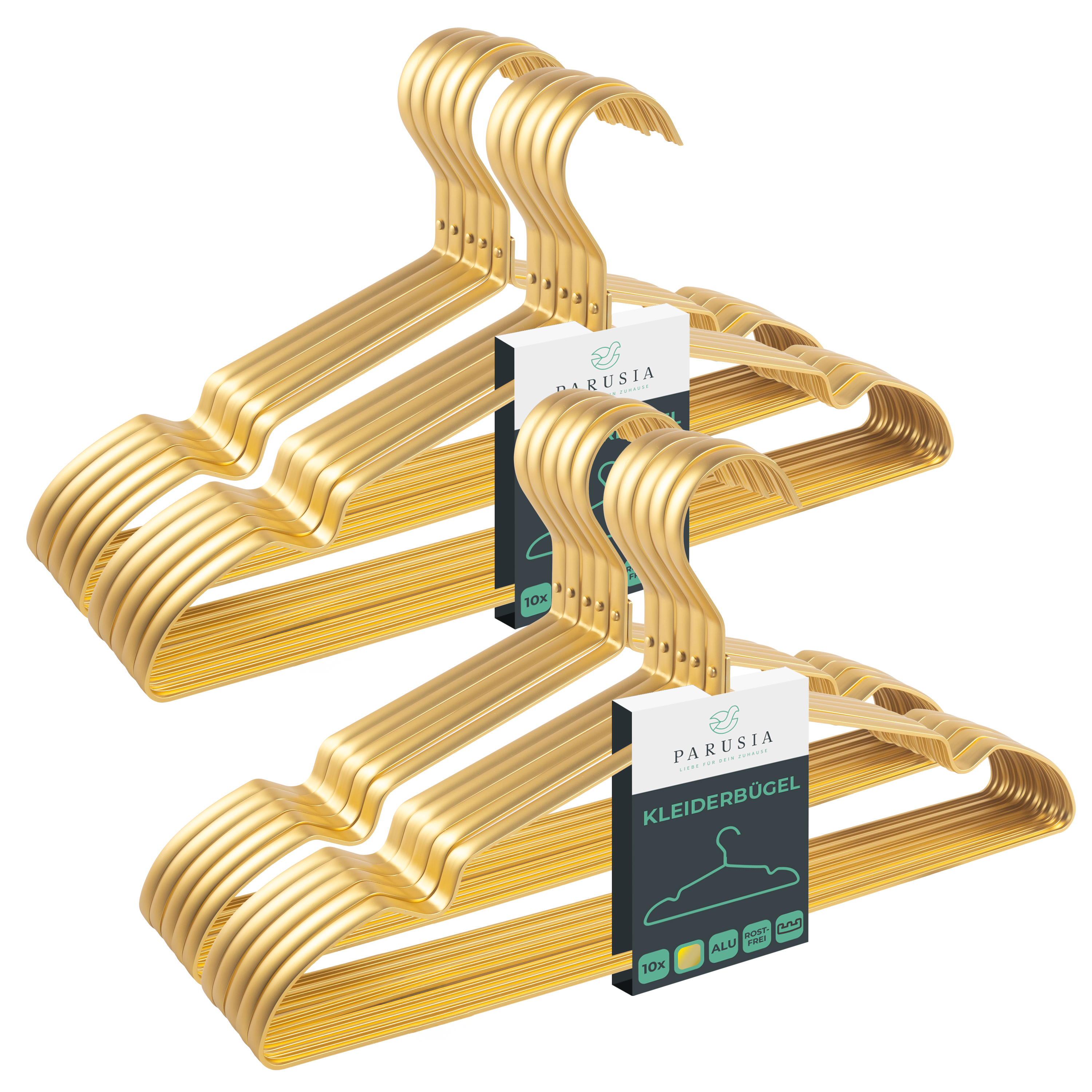 Parusia Kleiderbügel STELO goldfarben, rutschfest & formstabil