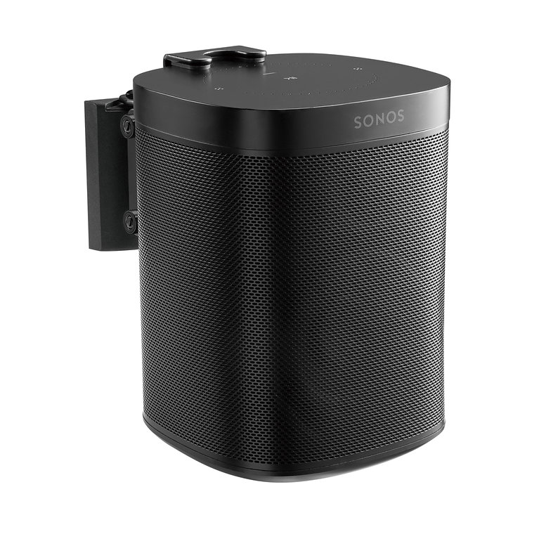 NorStone Drehbare Wandhalterung für Sonos One (SL), Sonos Play 1, 180°, schwarz