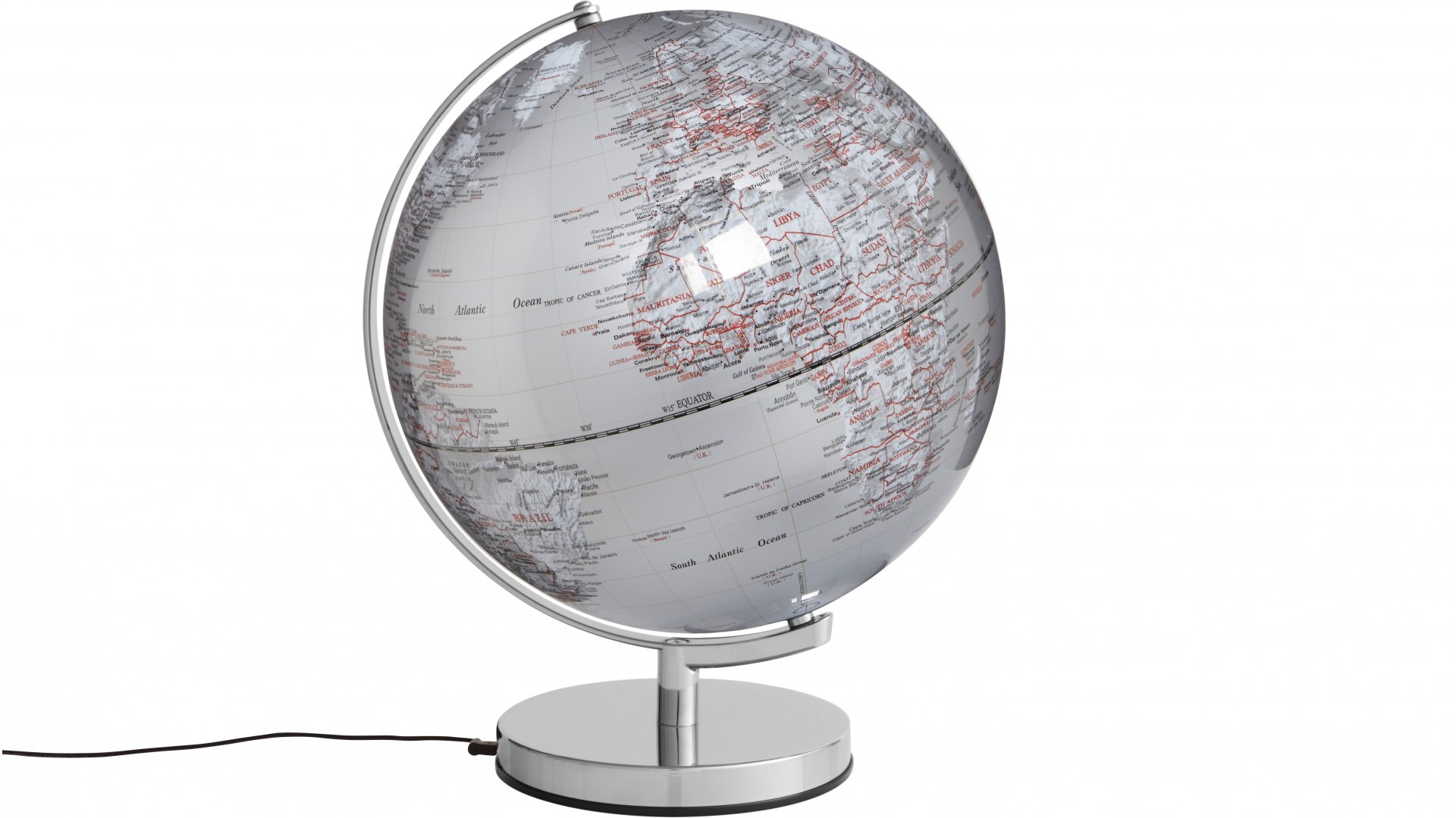 emform Globus 30cm beleuchtet Stellar Silver Light