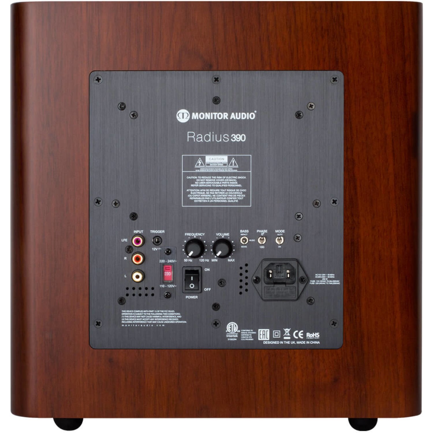 Monitor Audio Radius 3G 390 Subwoofer Walnuss