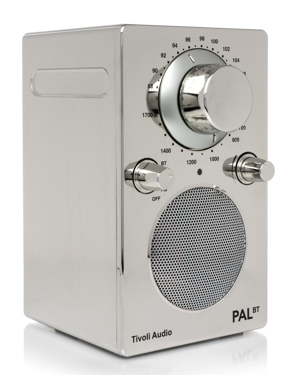Tivoli Audio PAL BT portables Radio mit Akku (AM/FM/AUX/Bluetooth) Chrom