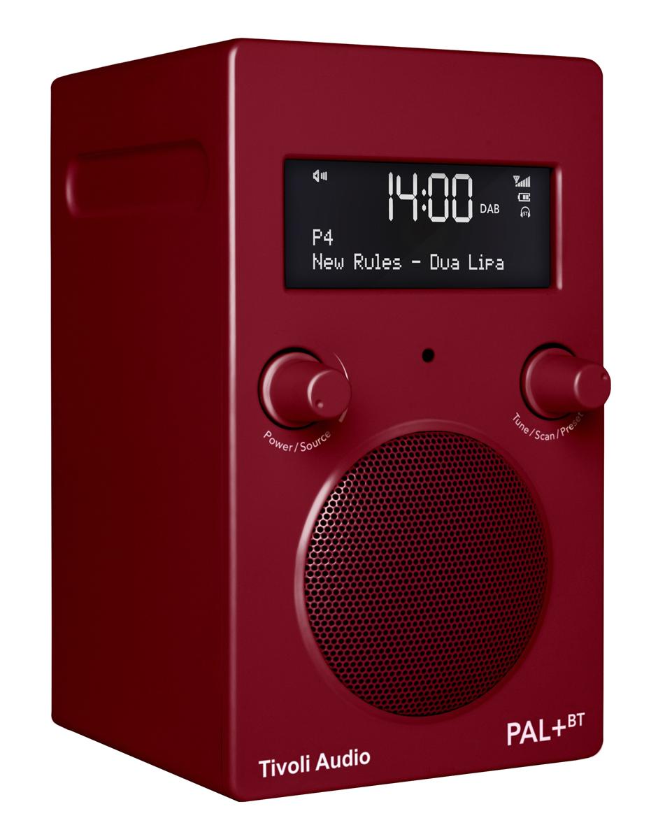 Tivoli Audio PAL+ BT digitales Radio mit Akku (FM/DAB+/AUX/Bluetooth) red rot