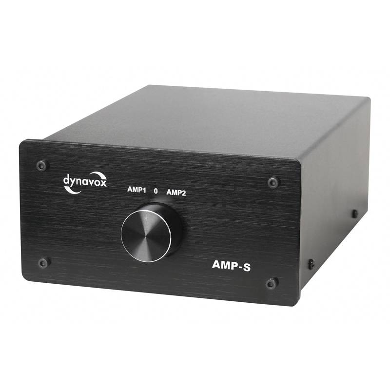 Dynavox AMP-S Verstärker/Lautsprecher-Boxen-Umschalter schwarz Metallgehäuse