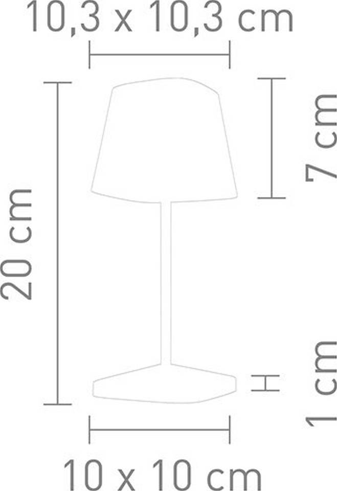 Villeroy & Boch Tischleuchte Neapel 2.0 chrome LED dimmbar 20cm