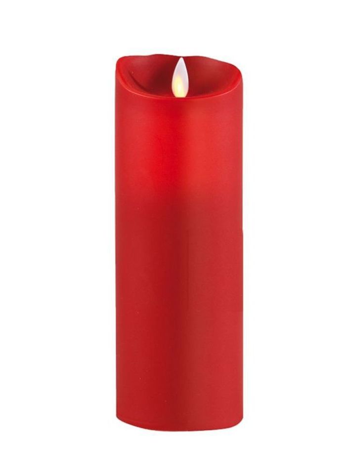 B-Ware -  Sompex Flame LED Echtwachskerze rot 8x23cm #1