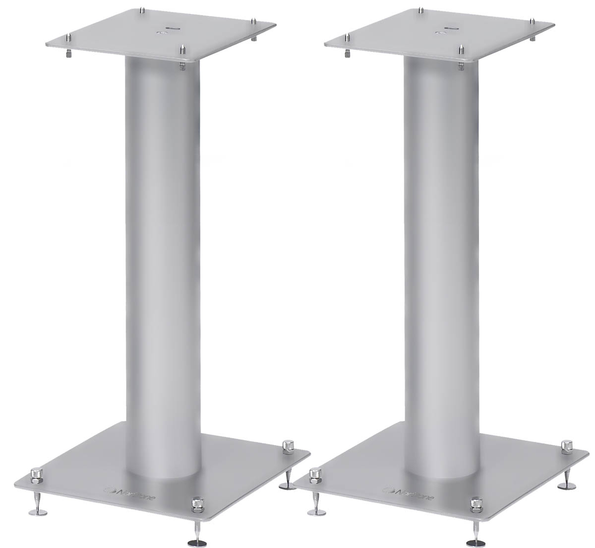 B-Ware (Kratzer) NorStone Lautsprecherständer Stylum 1 silber satin (matt) 50cm (Paar)