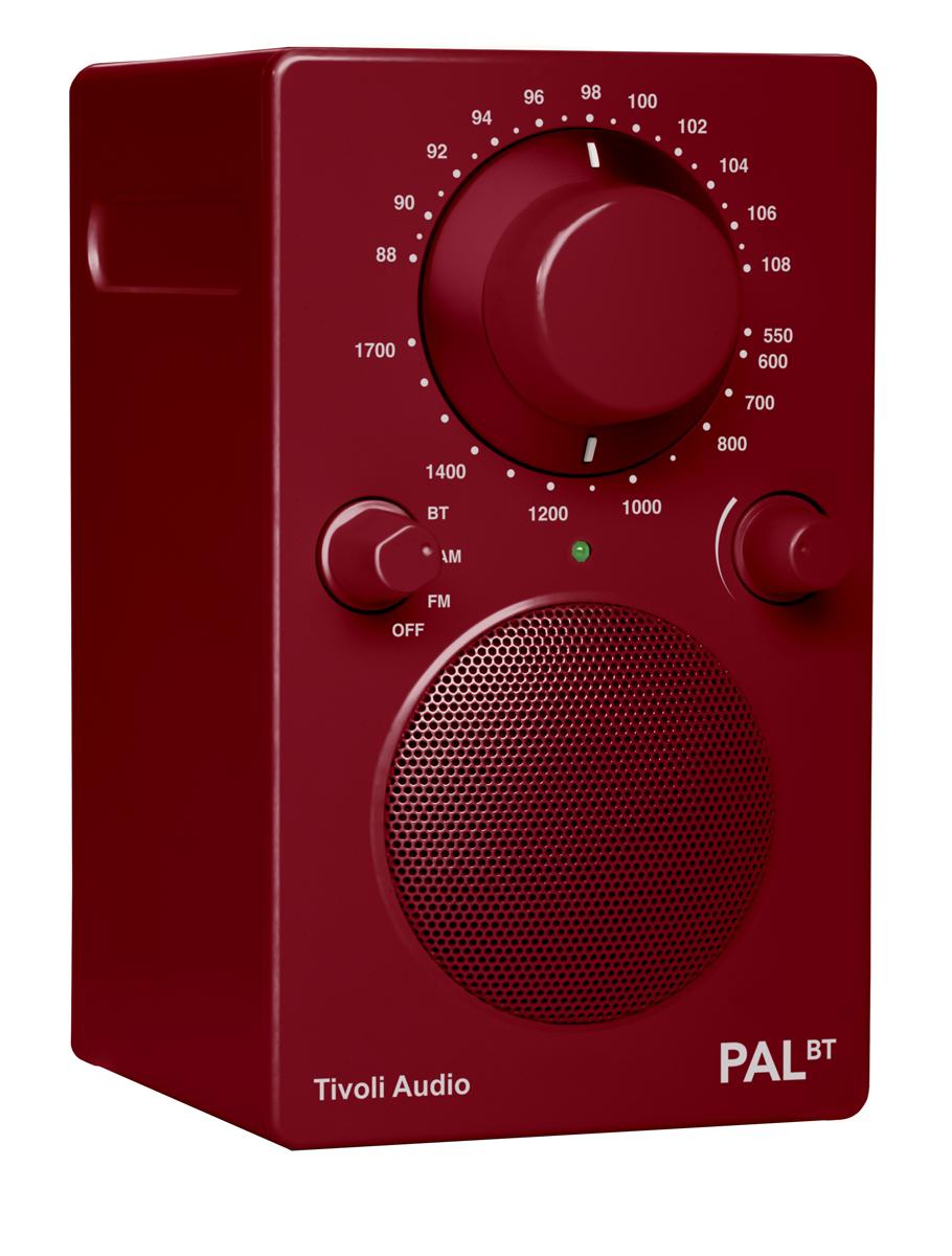Tivoli Audio PAL BT portables Radio mit Akku (AM/FM/AUX/Bluetooth) red rot