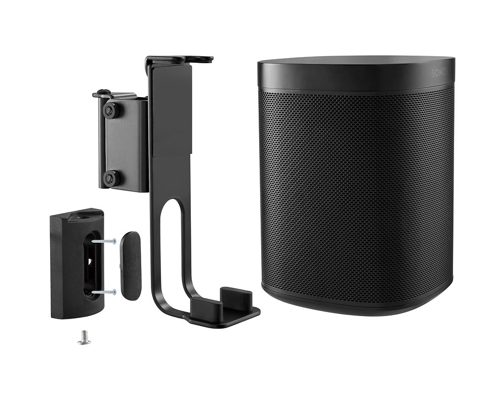 NorStone Drehbare Wandhalterung für Sonos One (SL), Sonos Play 1, 180°, schwarz