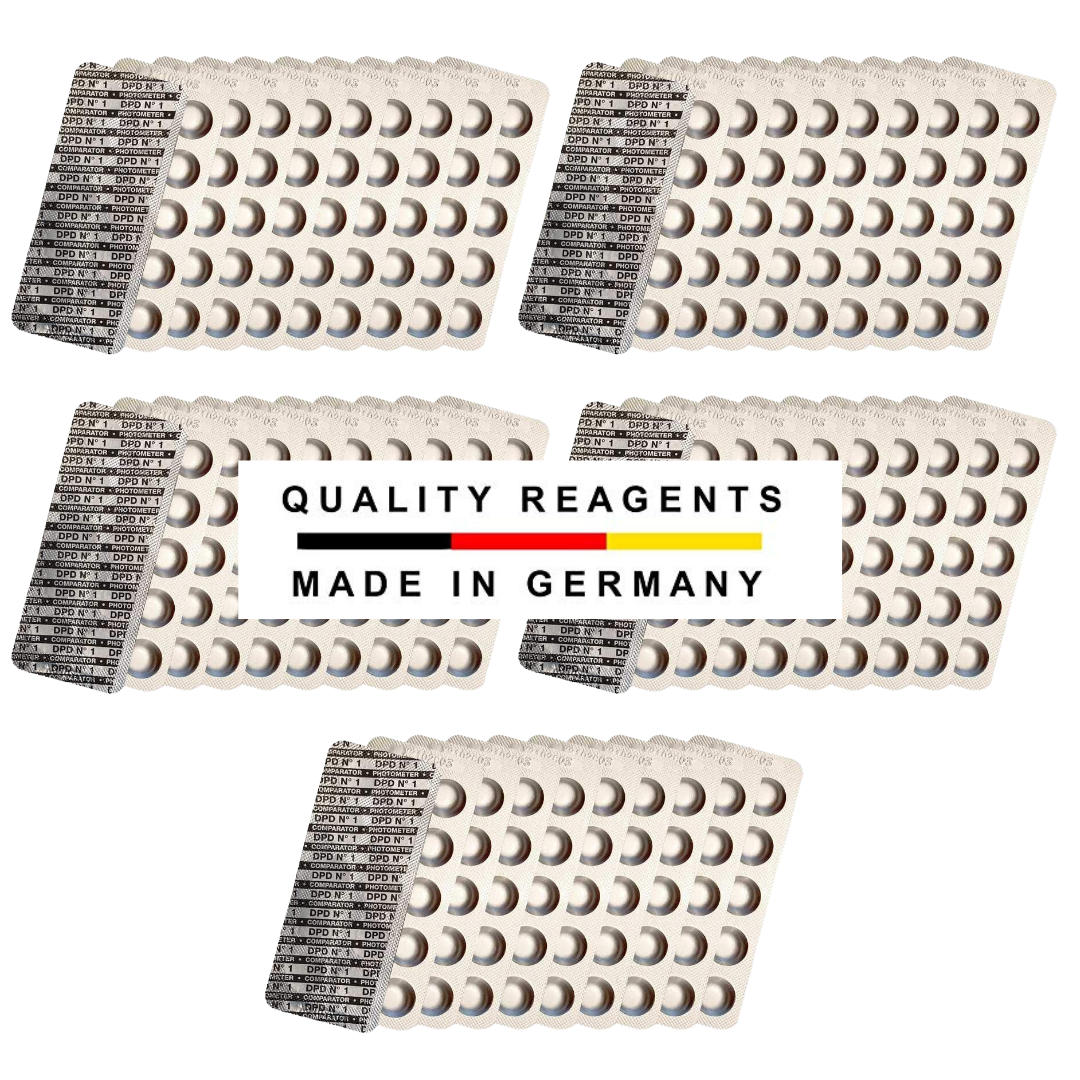 Testtabletten für Photometer / elektr. Wassertester 500x freies Chlor / Brom