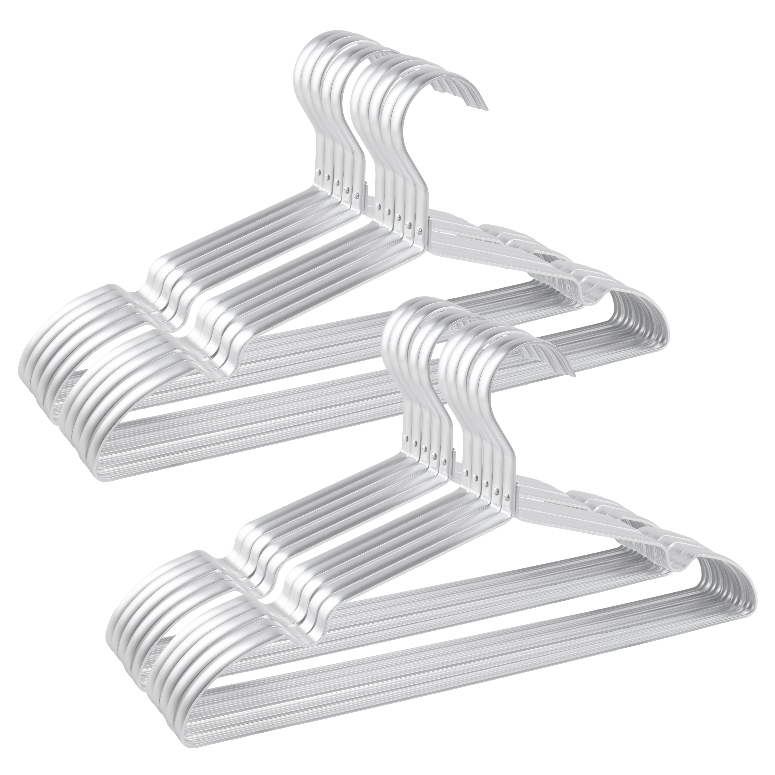 10/20/40x Parusia Kleiderbügel silber 42cm breit 1cm Metall rostfrei, formstabil