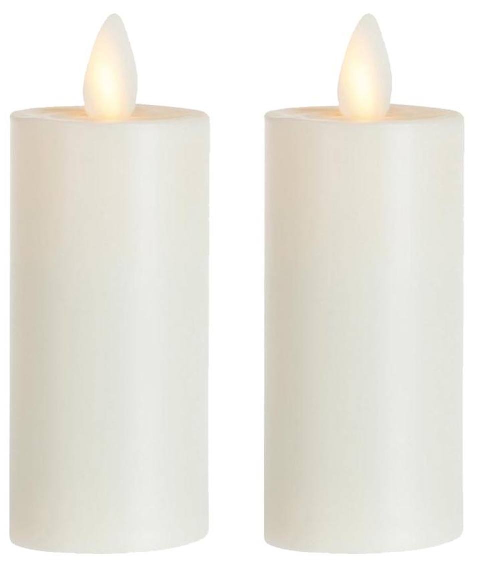 B-Ware - 2er Set Sompex Flame LED Teelicht XL 39010 elfenbein, fernbedienbar