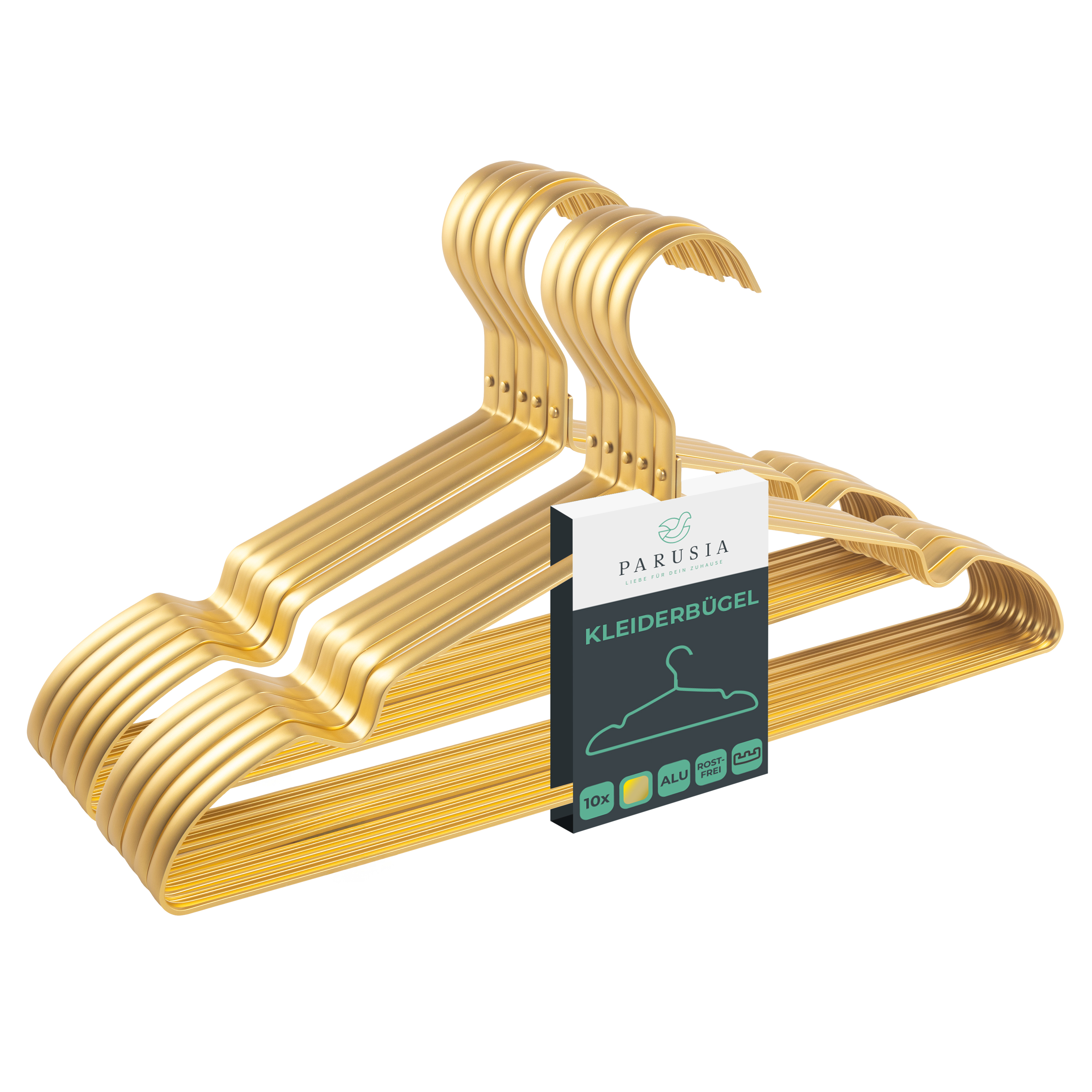 Parusia Kleiderbügel STELO goldfarben, rutschfest & formstabil