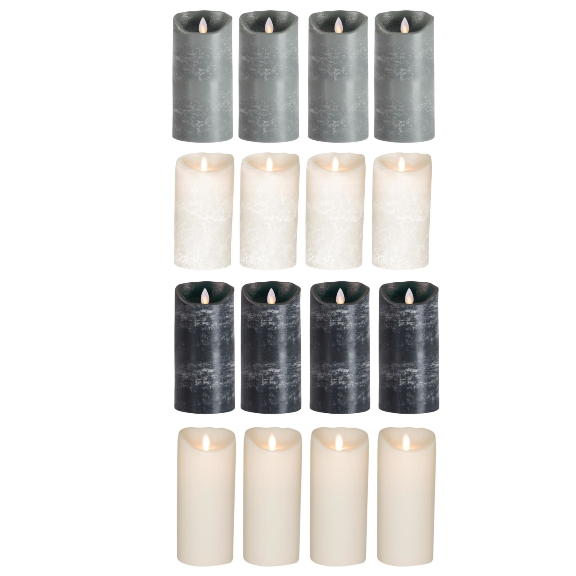 4er Set Sompex Flame LED Echtwachskerzen 18cm Adventskranz-Set