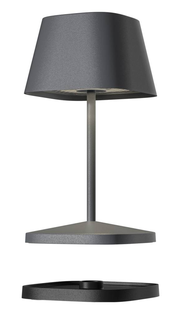 Villeroy & Boch Tischleuchte Neapel 2.0 anthrazit LED dimmbar 20cm B Ware